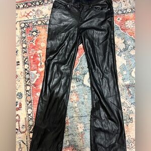 Black Faux Leather Pants